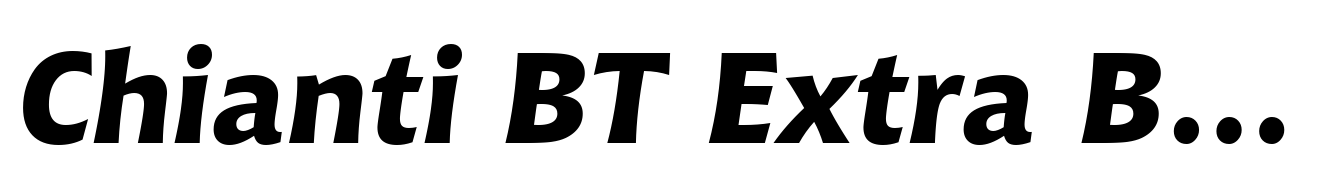 Chianti BT Extra Bold Italic